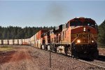 Intermodal races west around the curve